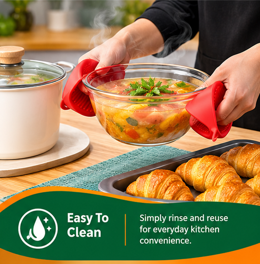 HeatShield Silicone Pot Holders – 2 Piece Set