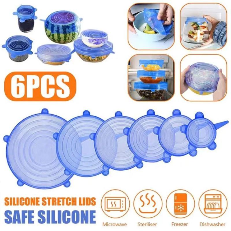 6-Piece Silicone Stretch Food Covers