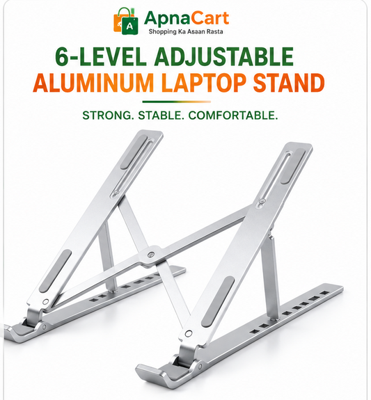 6-Level Adjustable Aluminum Laptop Stand